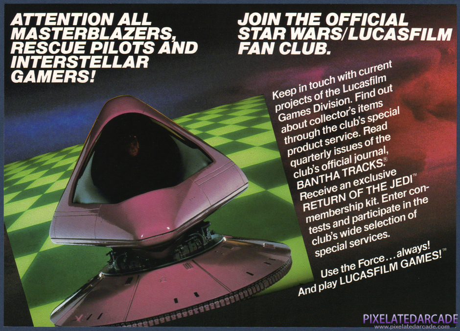 Ballblazer Package Contents: Lucasfilm fan club advertisement - Front Ballblazer Package Contents: Lucasfilm fan club advertisement - Front