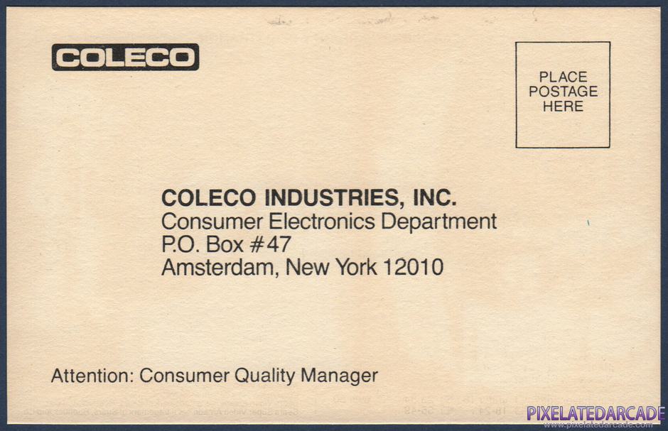 Carnival Package Contents: Warranty registration card - Front Carnival Package Contents: Warranty registration card - Front
