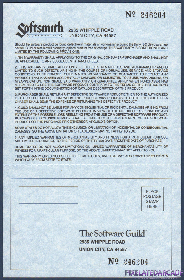 Cyclons Package Contents: Warranty registration card - Front Cyclons Package Contents: Warranty registration card - Front