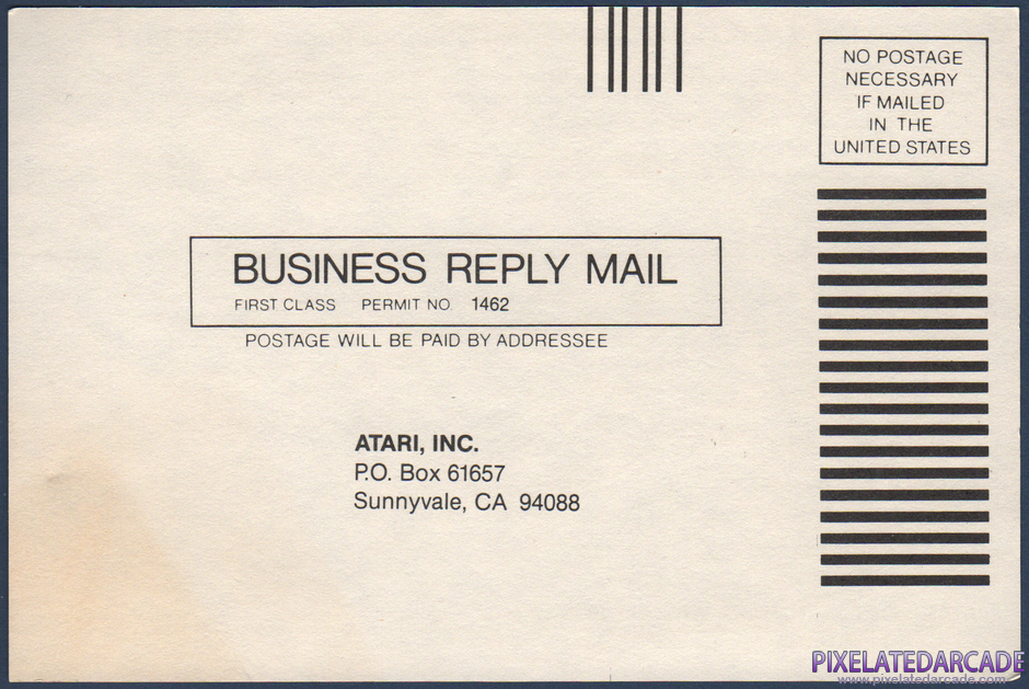 Shamus Package Contents: Product registration card - Back