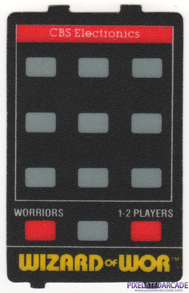 Wizard of Wor Package Contents: Controller overlay - Front