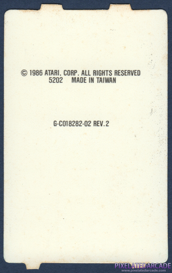 Missile Command Package Contents: Controller overlay - Back