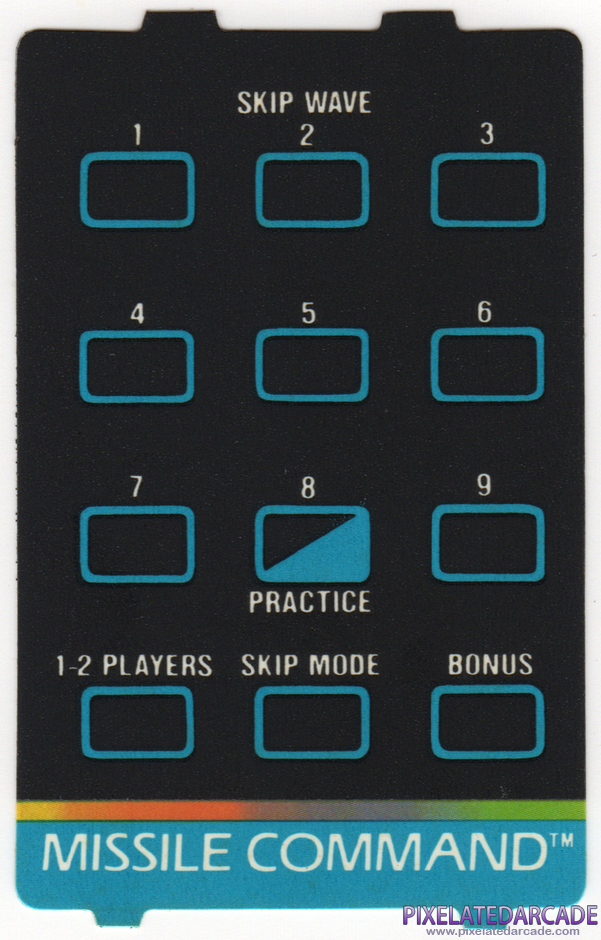 Missile Command Package Contents: Controller overlay - Front Missile Command Package Contents: Controller overlay - Front