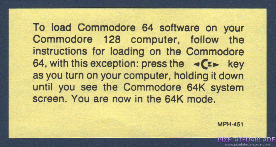 Sierra Championship Boxing Package Contents: Commodore 128 loading addendum sheet Sierra Championship Boxing Package Contents: Commodore 128 loading addendum sheet