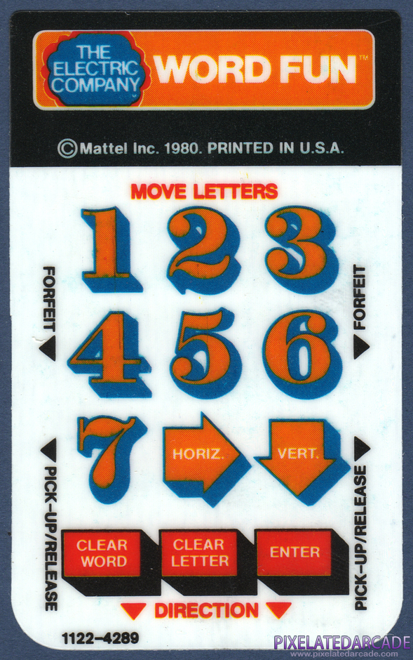 The Electric Company Word Fun Package Contents: Controller overlay The Electric Company Word Fun Package Contents: Controller overlay