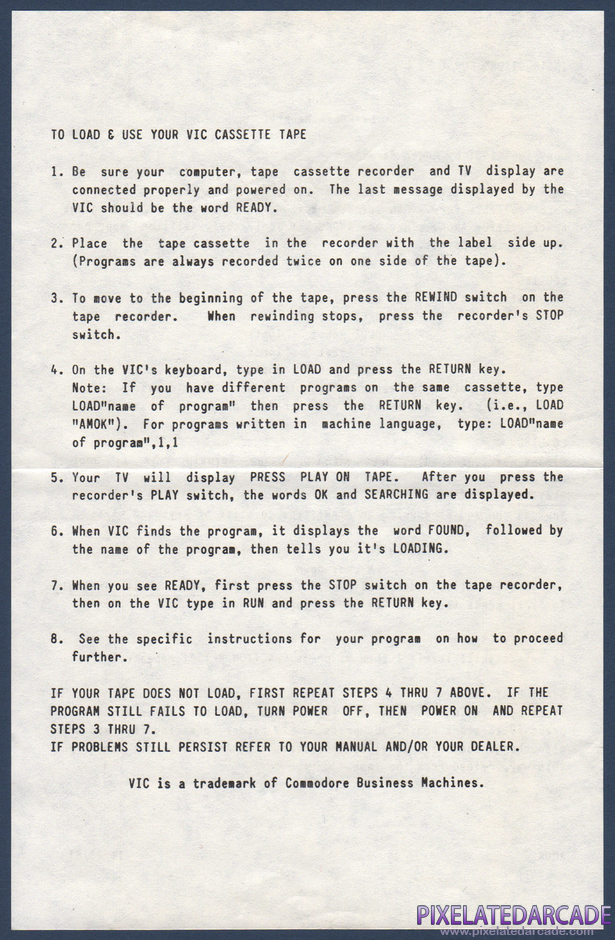 Amok Package Contents: Instruction sheet - Back