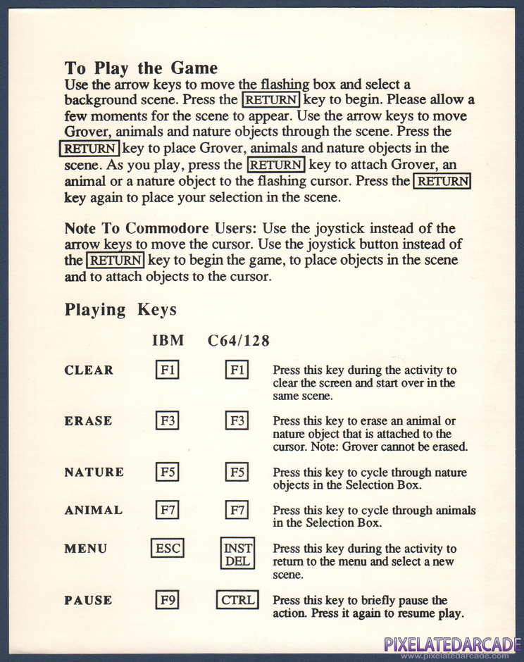 Sesame Street Learning Library: Volume Two Package Contents: Grover's Animal Adventures reference card - Back Sesame Street Learning Library: Volume Two Package Contents: Grover's Animal Adventures reference card - Back