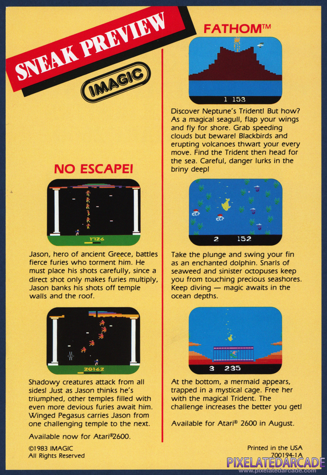 Moonsweeper Package Contents: Imagic sneak preview flyer - Back Moonsweeper Package Contents: Imagic sneak preview flyer - Back