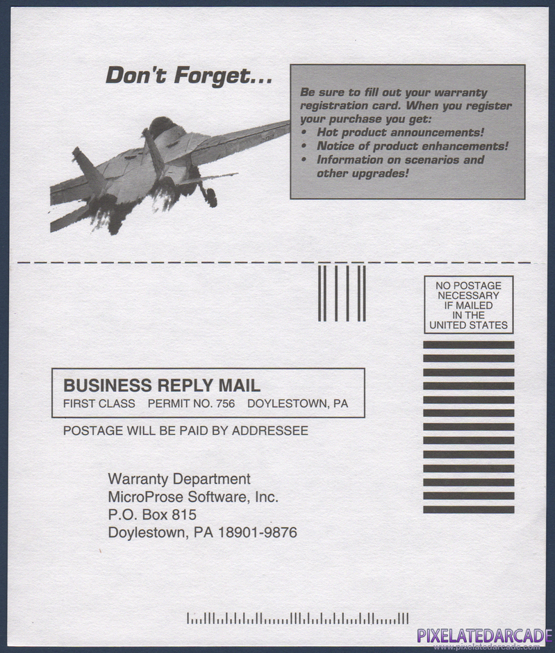 Sid Meier's Colonization Package Contents: Warranty registration card - Front Sid Meier's Colonization Package Contents: Warranty registration card - Front