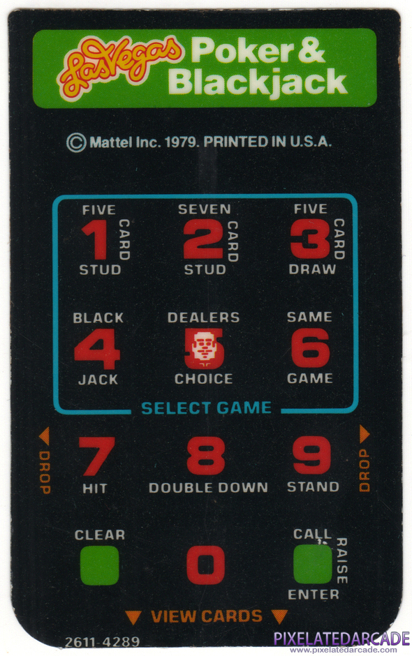 Las Vegas Poker & Blackjack Package Contents: Controller overlay Las Vegas Poker & Blackjack Package Contents: Controller overlay