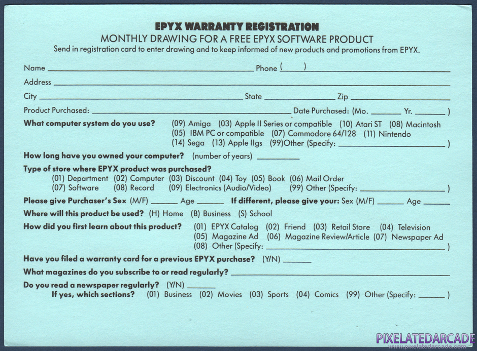 Spiderbot Package Contents: Warranty registration card - Back