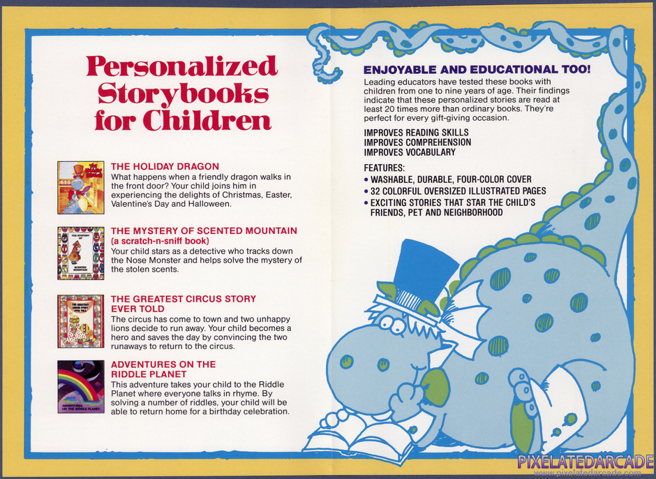 Xevious Package Contents: Mindscape storybooks flyer - Inside