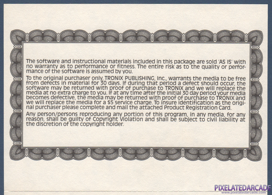 Space Phreeks Package Contents: Warranty registration card - Inside Top Space Phreeks Package Contents: Warranty registration card - Inside Top