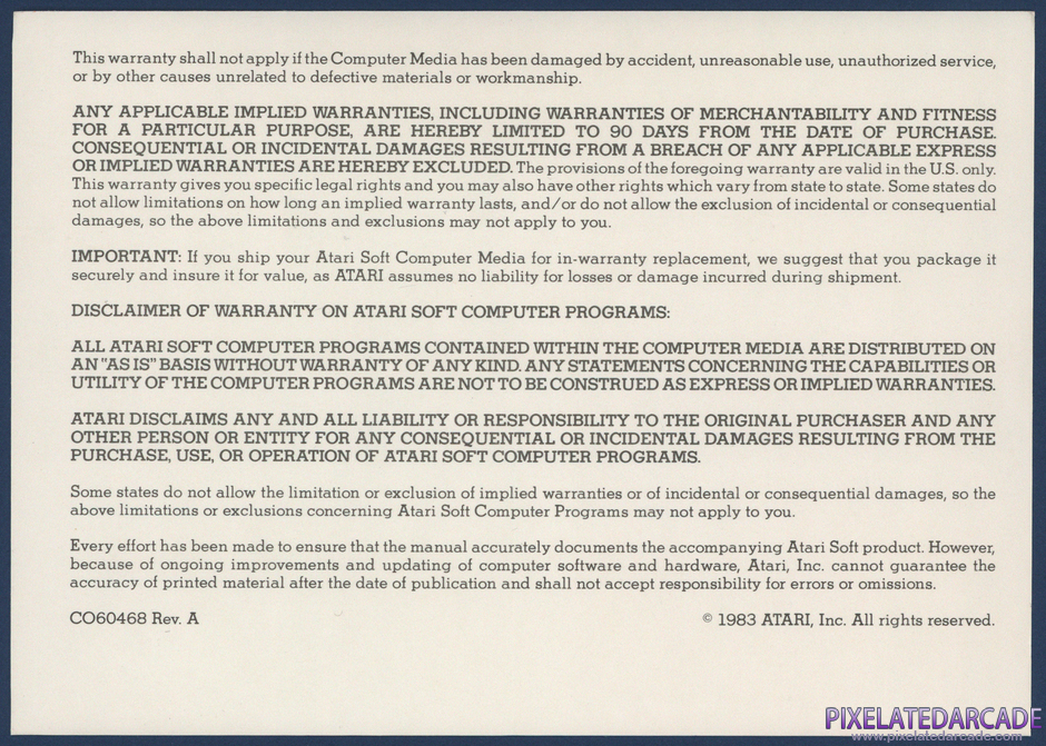 Stargate Package Contents: Warranty card - Back Stargate Package Contents: Warranty card - Back