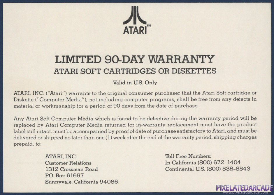 Stargate Package Contents: Warranty card - Front Stargate Package Contents: Warranty card - Front