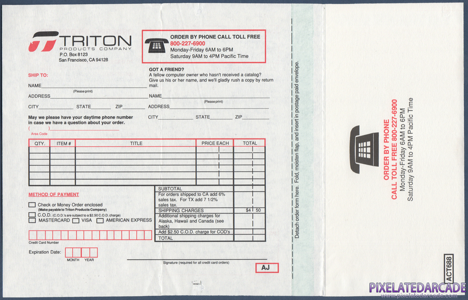 River Raid II Package Contents: Product order form - Front River Raid II Package Contents: Product order form - Front