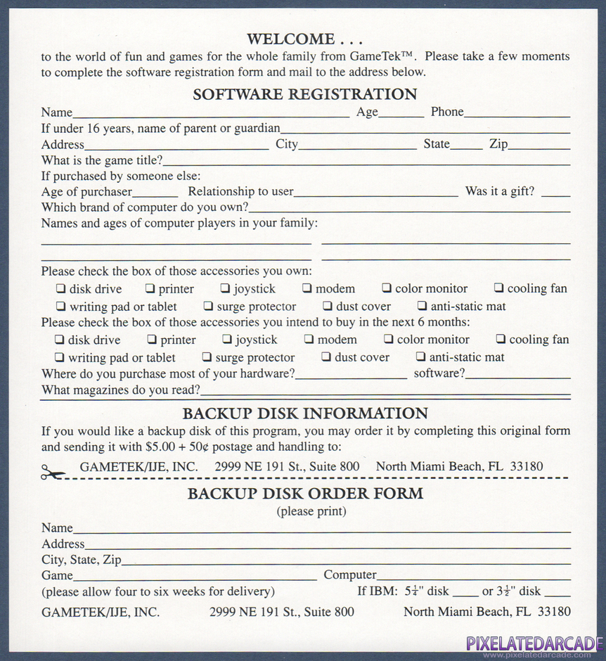 Advance to Boardwalk Package Contents: Warranty registration card Advance to Boardwalk Package Contents: Warranty registration card