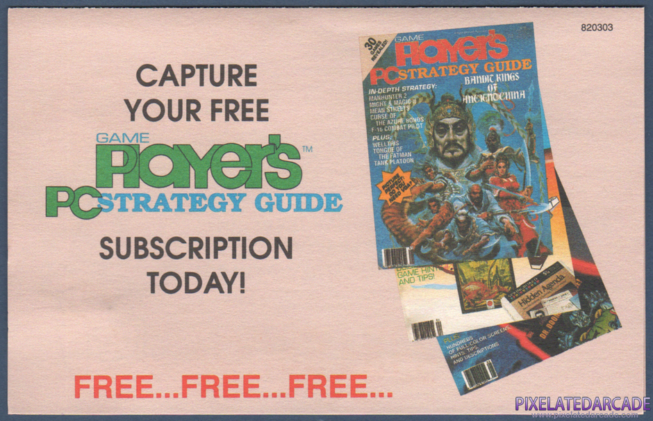 Low Blow Package Contents: Game Player's PC Guides order form - Front