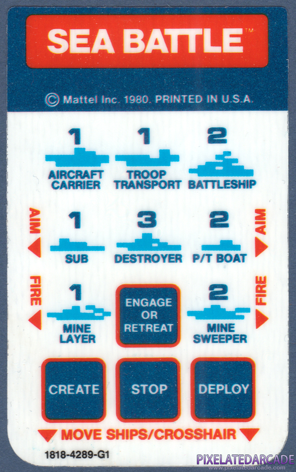 Sea Battle Package Contents: Controller overlay Sea Battle Package Contents: Controller overlay
