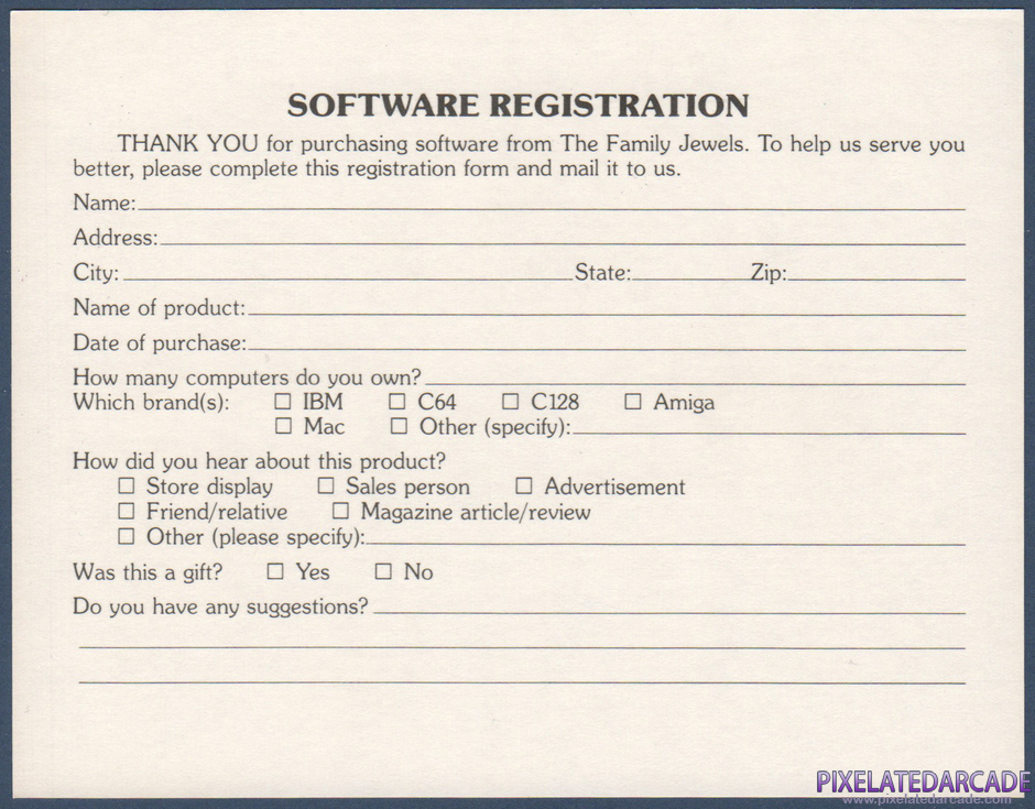 The Book of Mormon Game Package Contents: Warranty registration card - Back