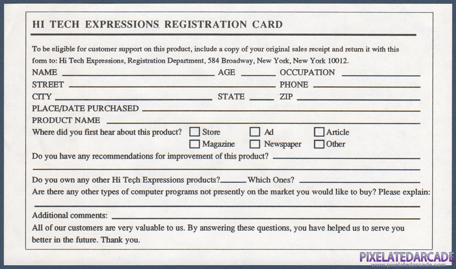 Gremlins 2: The New Batch Package Contents: Warranty registration card