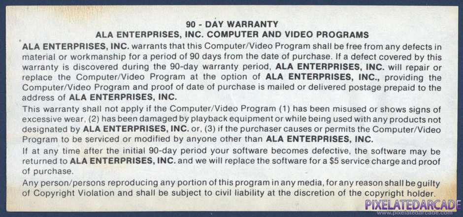 Rifle Range Package Contents: Warranty information card Rifle Range Package Contents: Warranty information card