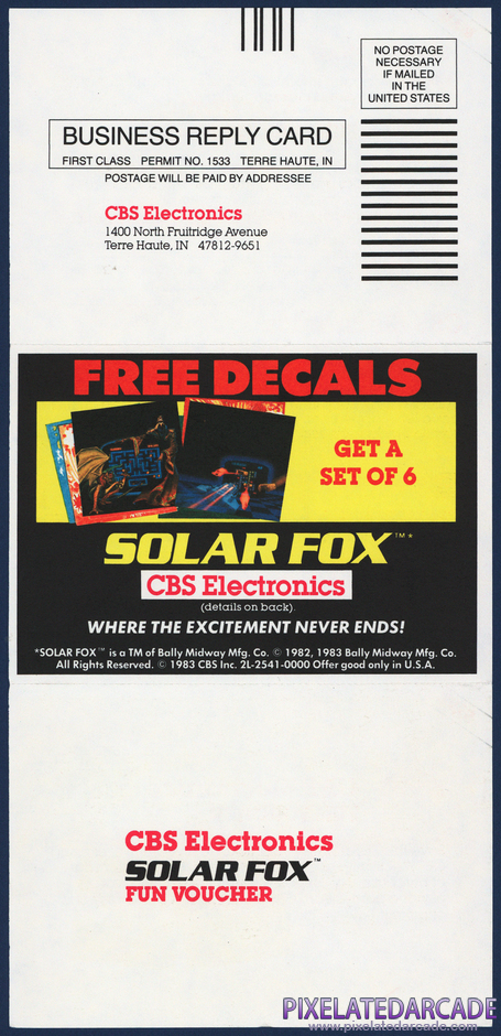 Solar Fox Package Contents: Solar Fox Fun Voucher - Front Solar Fox Package Contents: Solar Fox Fun Voucher - Front