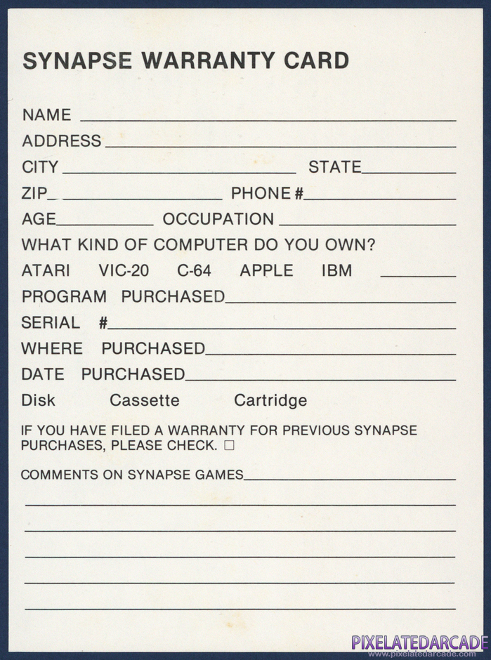 Dimension X Package Contents: Warranty registration card - Back Dimension X Package Contents: Warranty registration card - Back