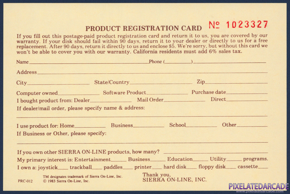 Stunt Flyer Package Contents: Warranty registration card - Back Stunt Flyer Package Contents: Warranty registration card - Back