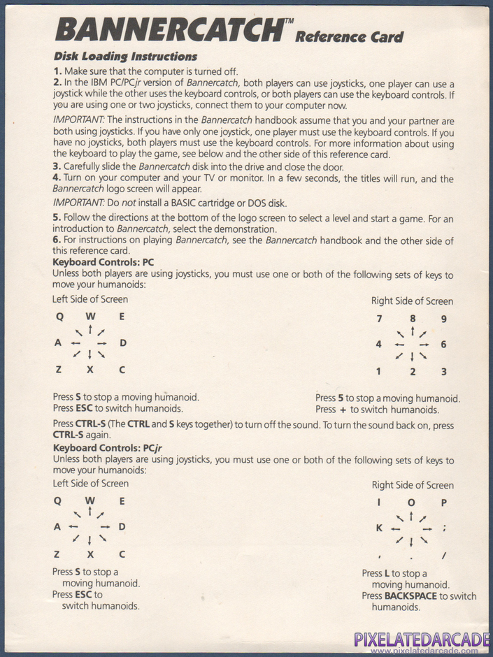 Bannercatch Package Contents: Reference card - Front Bannercatch Package Contents: Reference card - Front