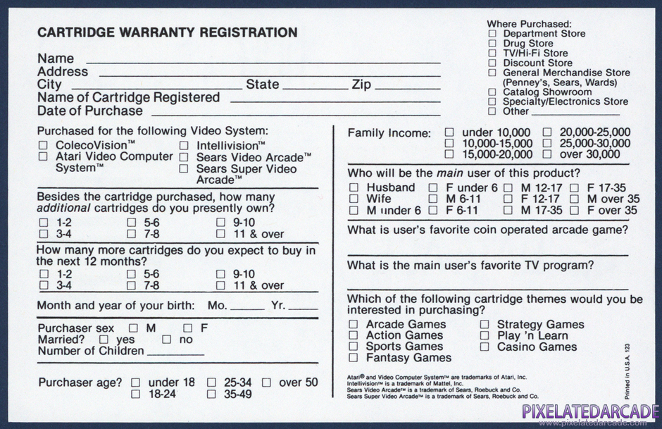 Journey Escape Package Contents: Warranty registration card - Back Journey Escape Package Contents: Warranty registration card - Back