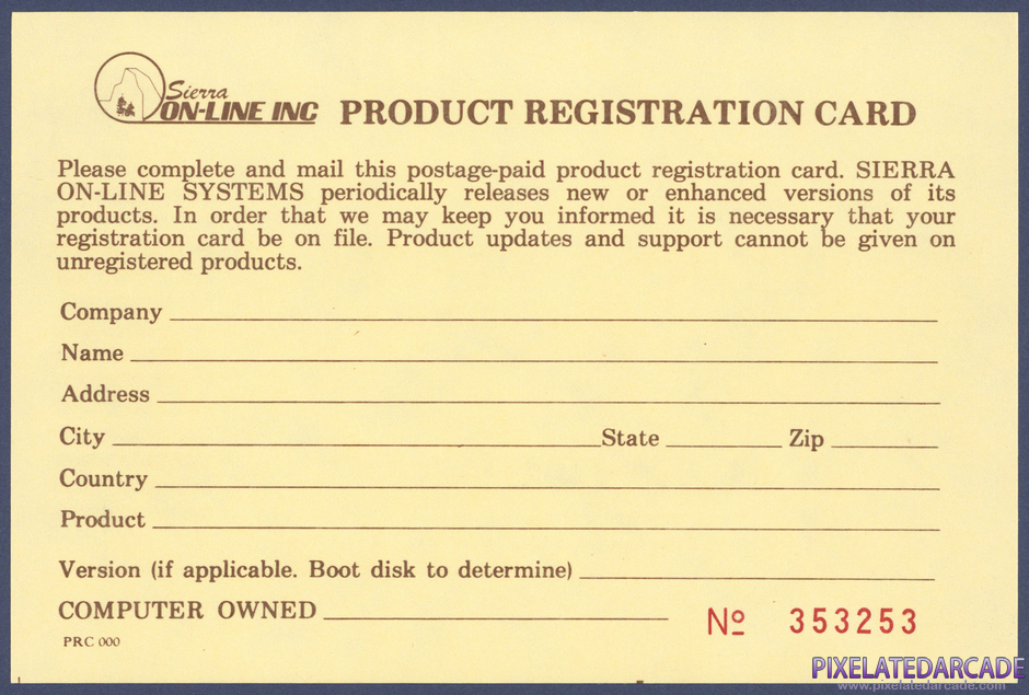 WallWar Package Contents: Warranty registration card - Back WallWar Package Contents: Warranty registration card - Back