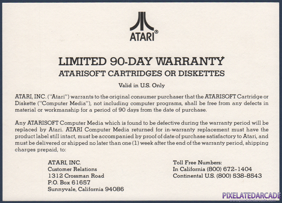 Battlezone Package Contents: Warranty information card - Front Battlezone Package Contents: Warranty information card - Front