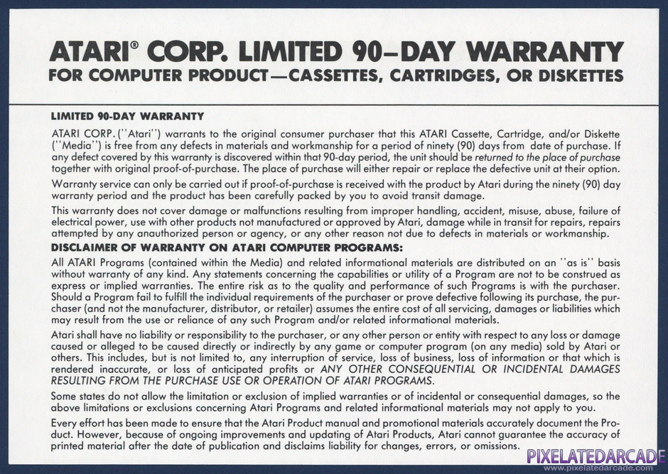 Battlezone Package Contents: Warranty information card - Back Battlezone Package Contents: Warranty information card - Back
