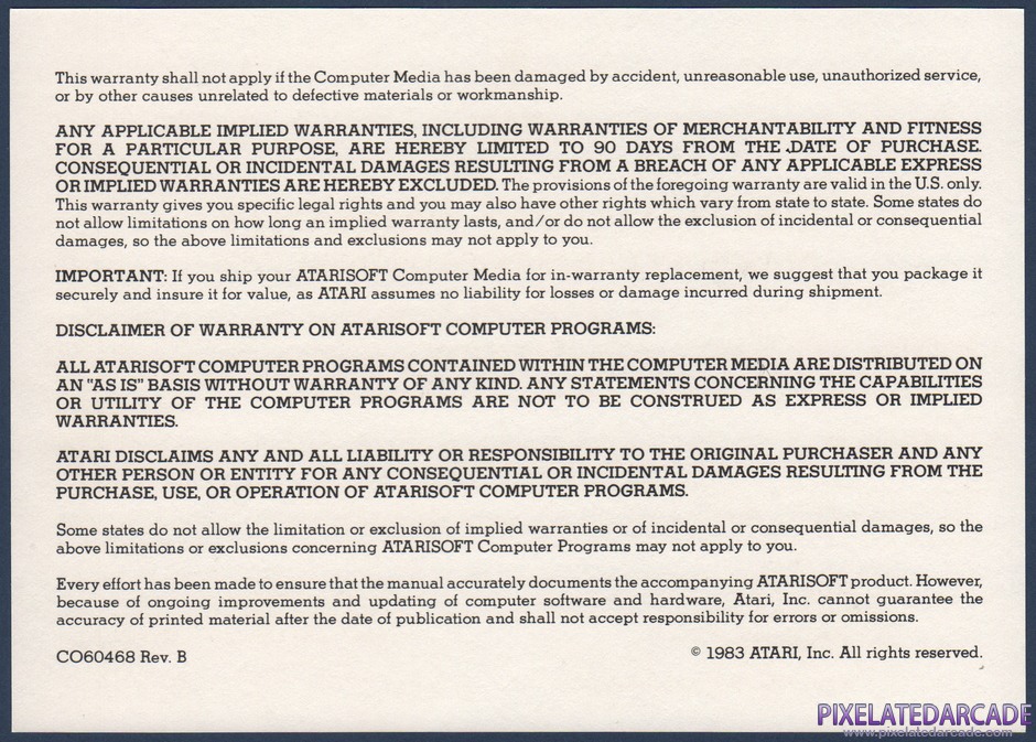 Battlezone Package Contents: Warranty information card - Back Battlezone Package Contents: Warranty information card - Back