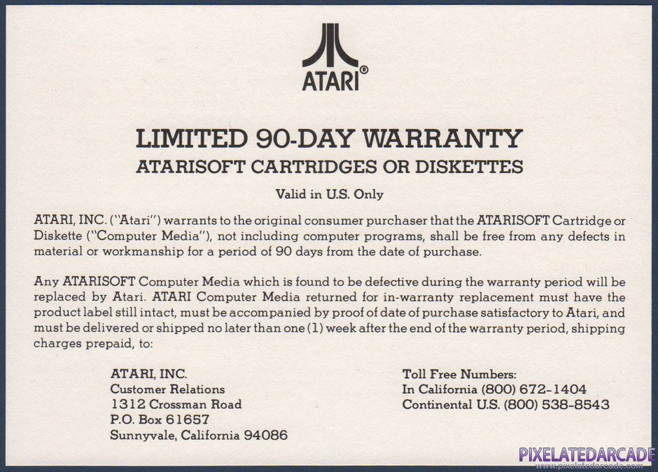 Battlezone Package Contents: Warranty information card - Front Battlezone Package Contents: Warranty information card - Front