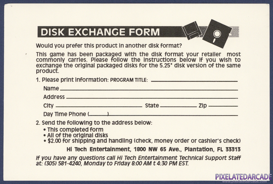 Beethoven: The Ultimate Canine Caper! Package Contents: Disk exchange form - Front Beethoven: The Ultimate Canine Caper! Package Contents: Disk exchange form - Front