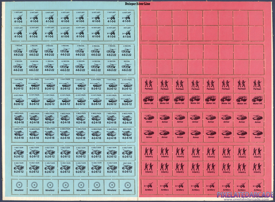 Dnieper River Line Package Contents: Illustrated counters (Sheet 2)