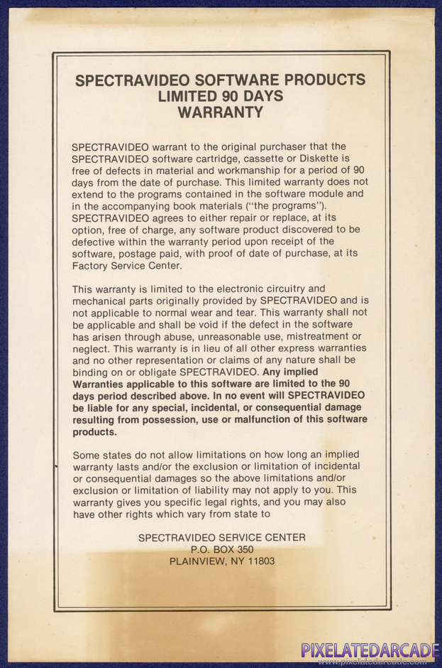 Number Crunch Package Contents: Warranty information card