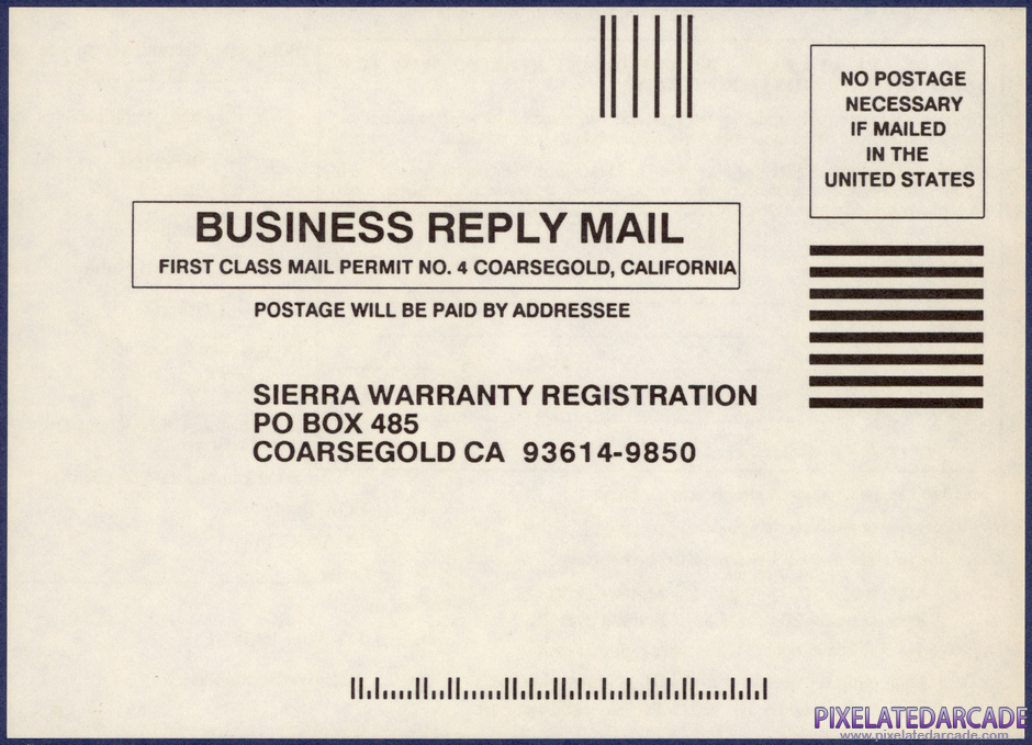 Space Quest III: The Pirates of Pestulon Package Contents: Warranty registration card - Front