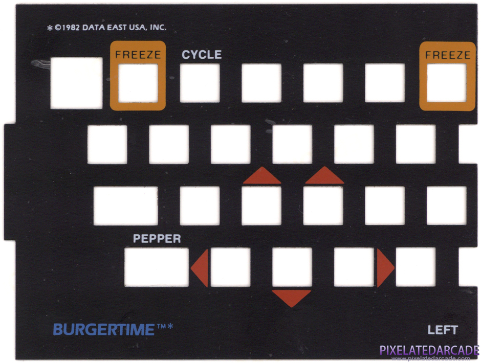 BurgerTime Package Contents: Keyboard overlay - Left Side BurgerTime Package Contents: Keyboard overlay - Left Side