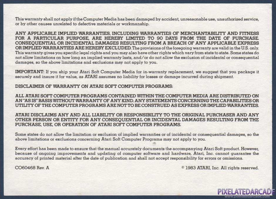 Centipede Package Contents: Warranty information card - Back Centipede Package Contents: Warranty information card - Back