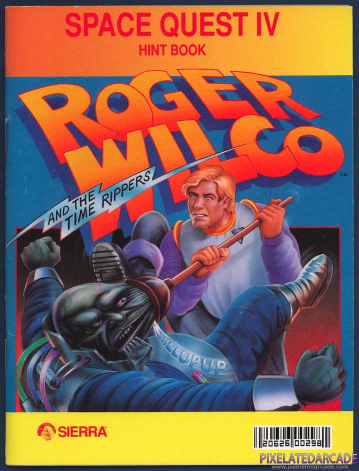 Space Quest IV: Roger Wilco and the Time Rippers Package Contents: Hint book - Front Cover Space Quest IV: Roger Wilco and the Time Rippers Package Contents: Hint book - Front Cover