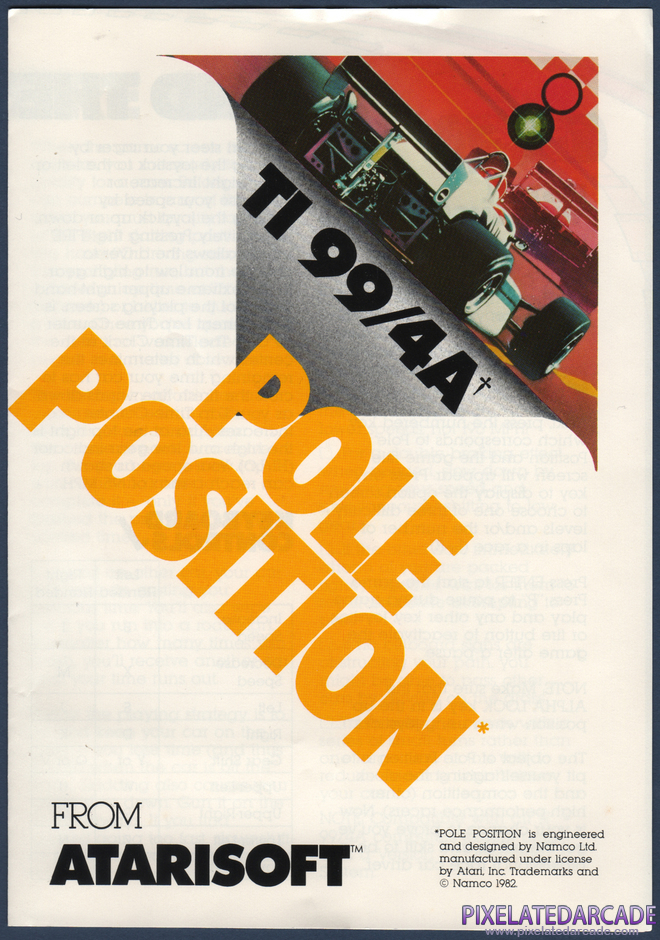 Pole Position Package Contents: Instruction manual - Page 1 Pole Position Package Contents: Instruction manual - Page 1