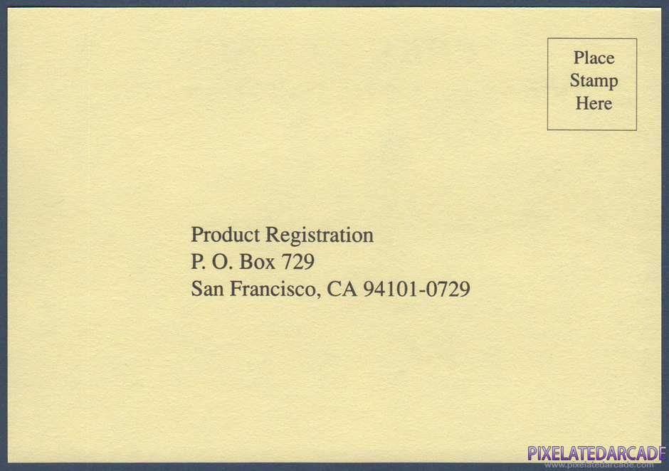 Rampage Package Contents: Warranty registration card - Front Rampage Package Contents: Warranty registration card - Front