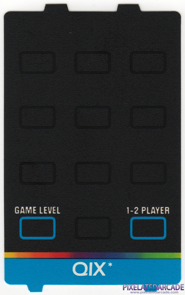 Qix Package Contents: Keypad overlay - Front