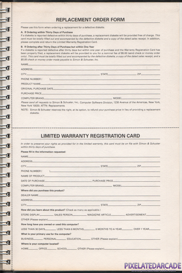 Starclash II Package Contents: Warranty registration card - Front Starclash II Package Contents: Warranty registration card - Front
