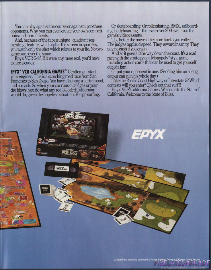 Mind-Roll Package Contents: Epyx VHS games advertisement - Page 3 Mind-Roll Package Contents: Epyx VHS games advertisement - Page 3