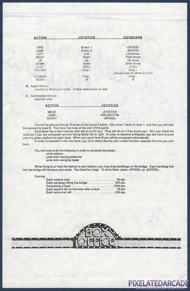 The California Raisins Package Contents: Instruction sheet - Back The California Raisins Package Contents: Instruction sheet - Back
