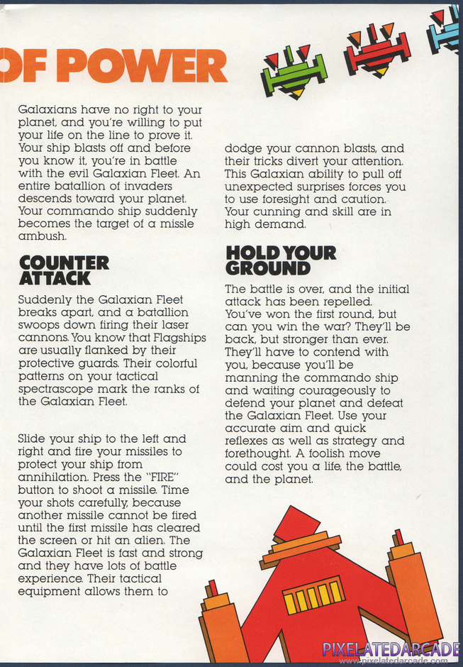 Galaxian Package Contents: Instruction manual - Page 3